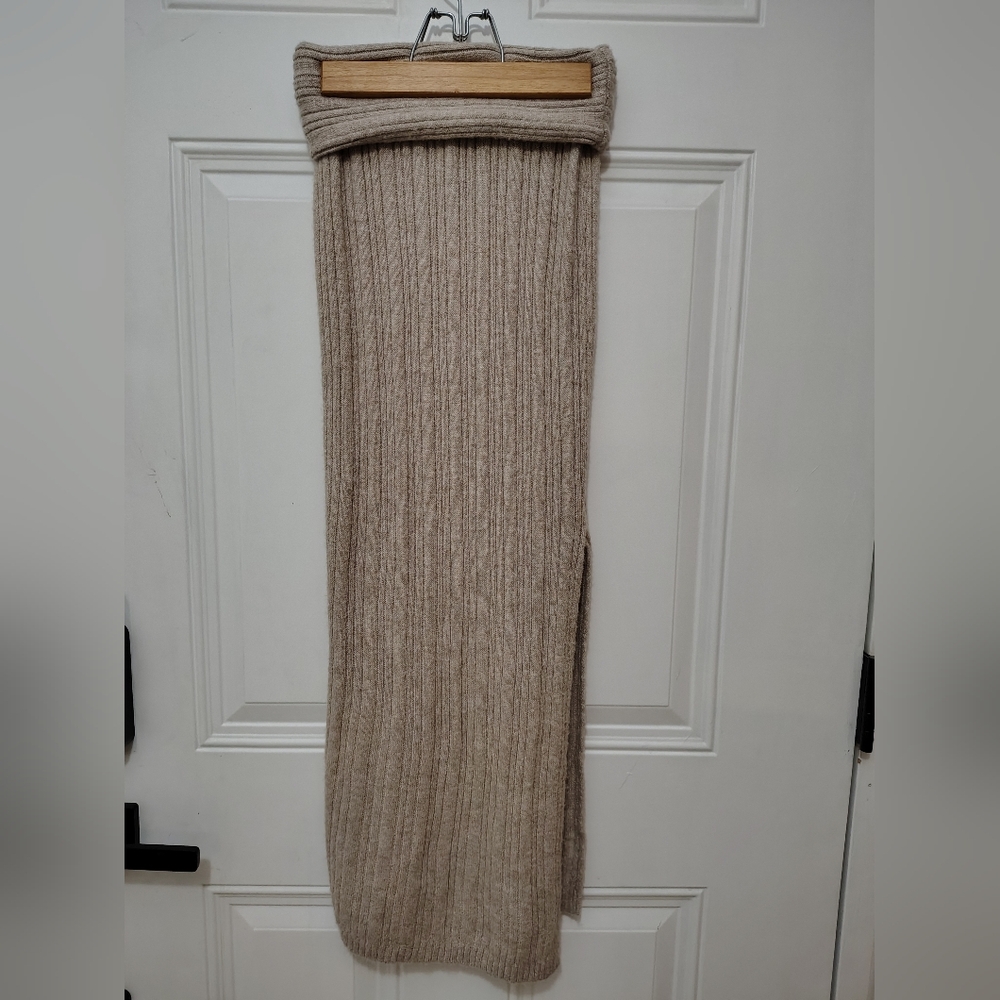 wild fable Beige Ribbed Knit Skirt